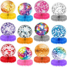 12PCS Disco Ball Centerpieces Disco Ball Party Decorations Colorful Disco Ball T
