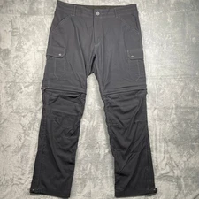 Kuhl Renegade Convertible Stealth Zip Off Pants Men's 38x32 Gray Hiking Outdoor
