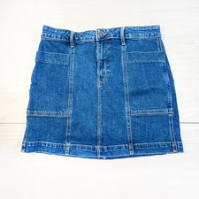 Old Navy Cargo Denim Skirt Size 12 Medium Wash Blue Jean