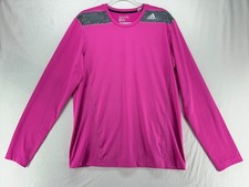Adidas Techfit Long Sleeve Activewear Fitted Shirt Pink Women  s L