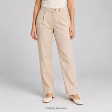 Abercrombie Fitch Beige Straight Leg Trousers Size 6