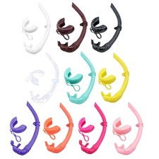 Flexible Rolls Up Silicone Snorkel Swimming Swim Snorkel with Hanging Buckles