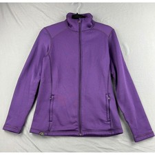 Duluth Trading Co Polartec Fleece Jacket Womens Small Purple Full Zip Mock Neck
