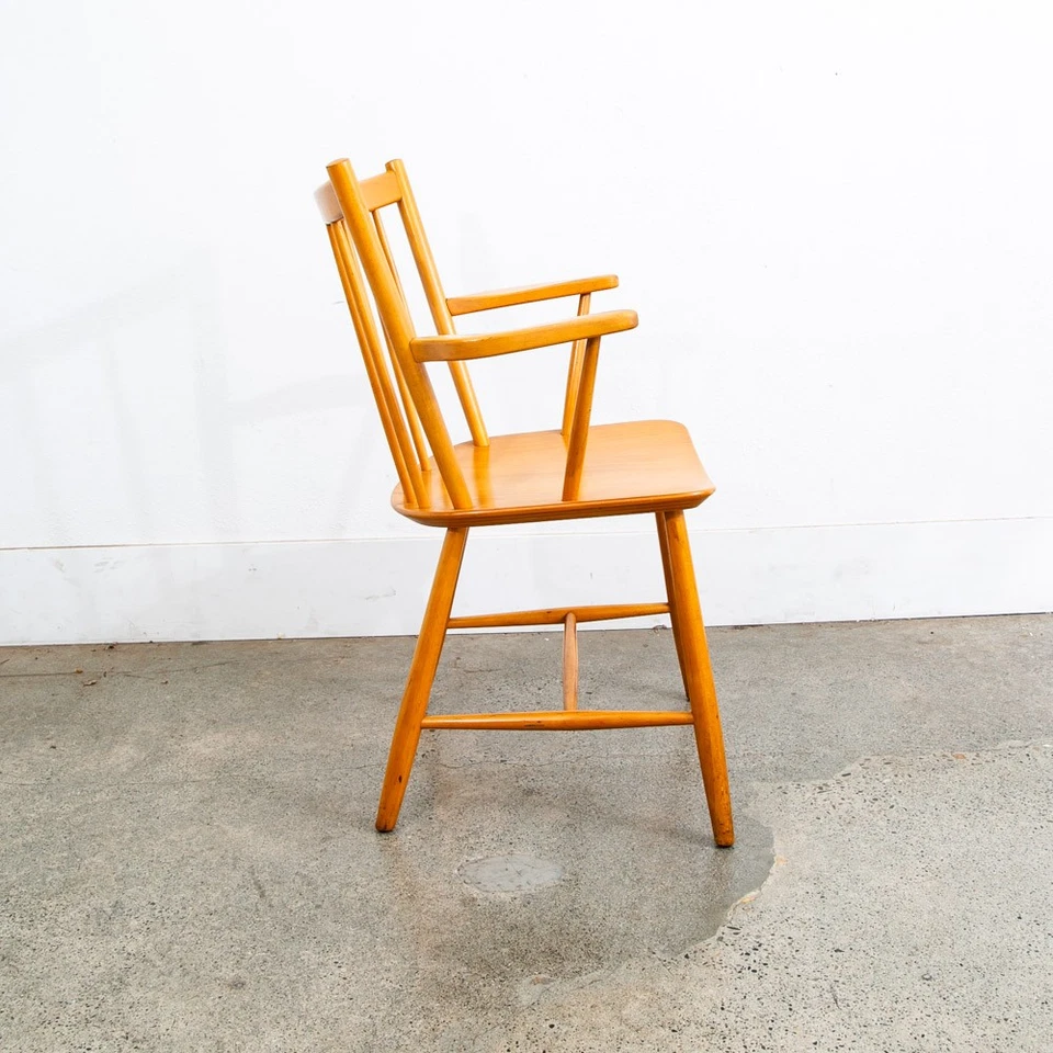 Sillón auxiliar moderno danés Mid Century madera FDB J42 Borge Mogensen Mcm Foto 3 de 4