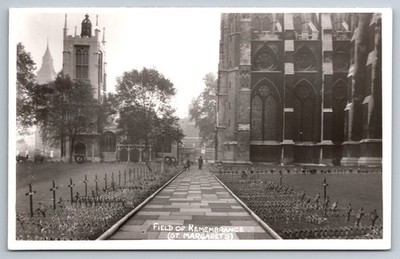 Postcard RPPC Field Of Remembrance St. Margaret's Westminster