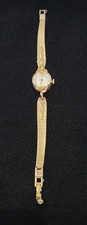 Reloj de vestir de cuarzo vintage años 70 Caravelle by Bulova para dama tono dorado funcionando