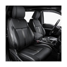 Premium Faux Leather Seat Covers Custom Fit for F150 XL XLT STX 2021-2025 S...