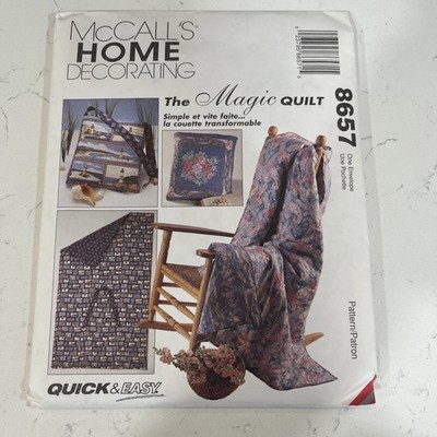8657 Vintage McCall s Home Decorating Magic Quilt Quick EasySEWING Pattern 1997