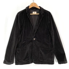 Marine Layer Men’s 40 Atticus Cord Blazer Corduroy Jacket One Button Faded Black