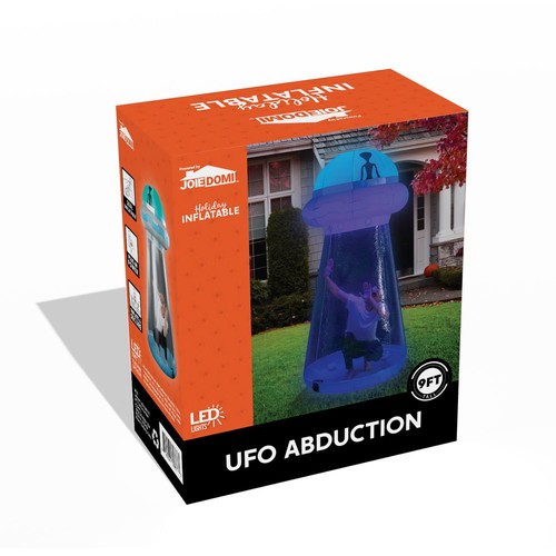 9 Fuß Halloween aufblasbares UFO Alien Dekoration mit eingebauten LEDs Outdoor Hof - Bild 7 von 8