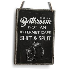 Funny Sarcastic Bathroom Toilet D cor Black Funny Sarcastic Bathroom Toilet