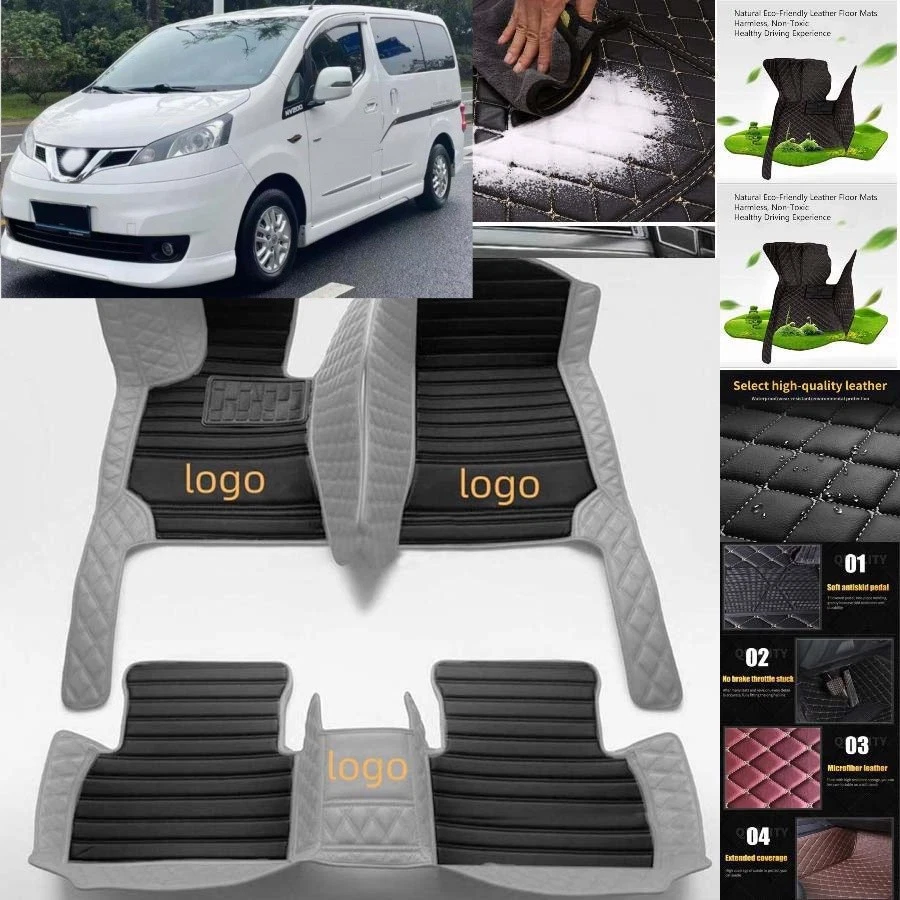 For Nissan NV Car Floor Mats Luxury Waterproof Liners Carpets Cargo Custom - Image 2 of 4