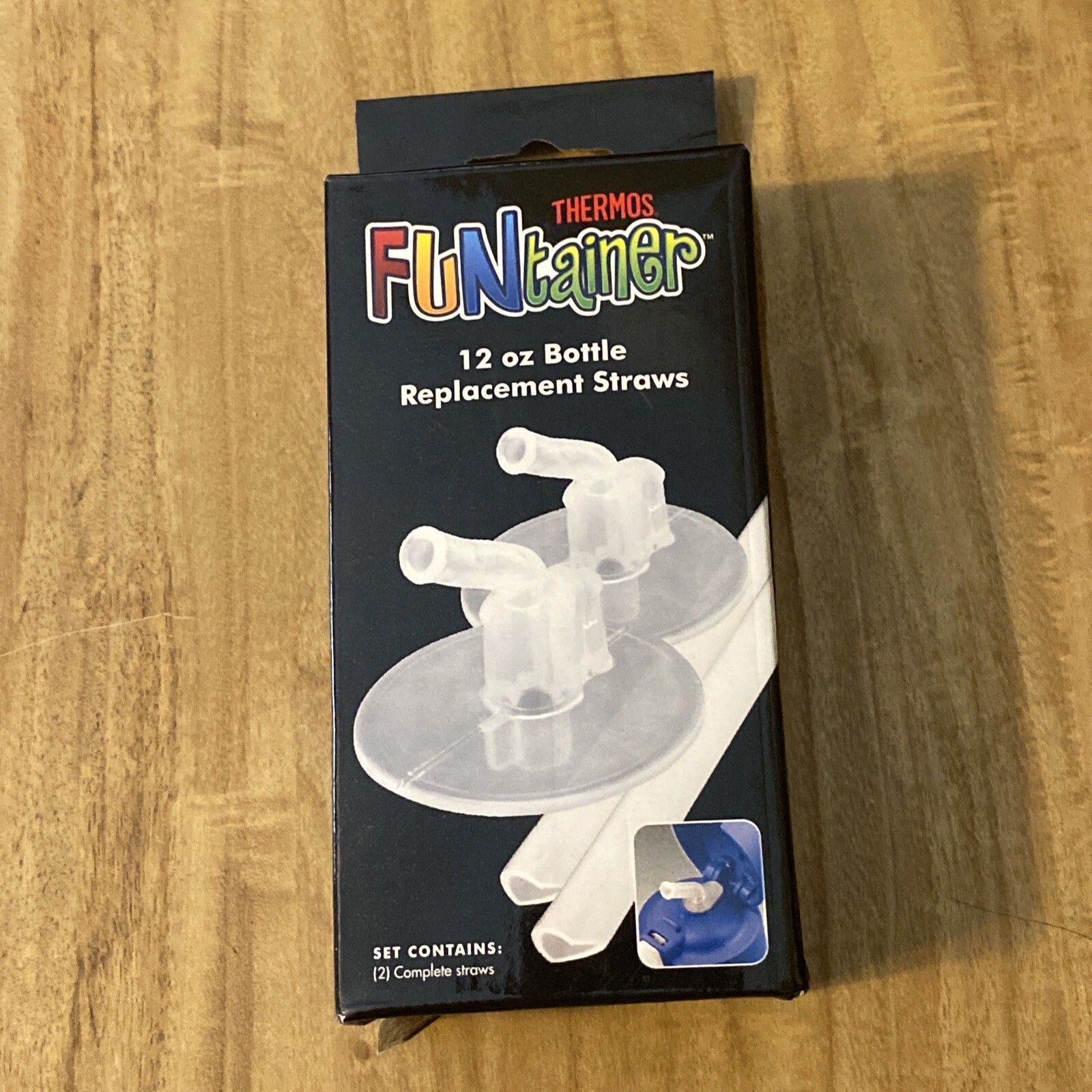 Set of 2 NEW Thermos Funtainer 12 oz Bottle Replacement Straws eBay