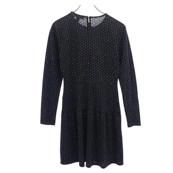 Michael Kors All over fantasia glitter manica lunga pezzo unico M Nero Donna