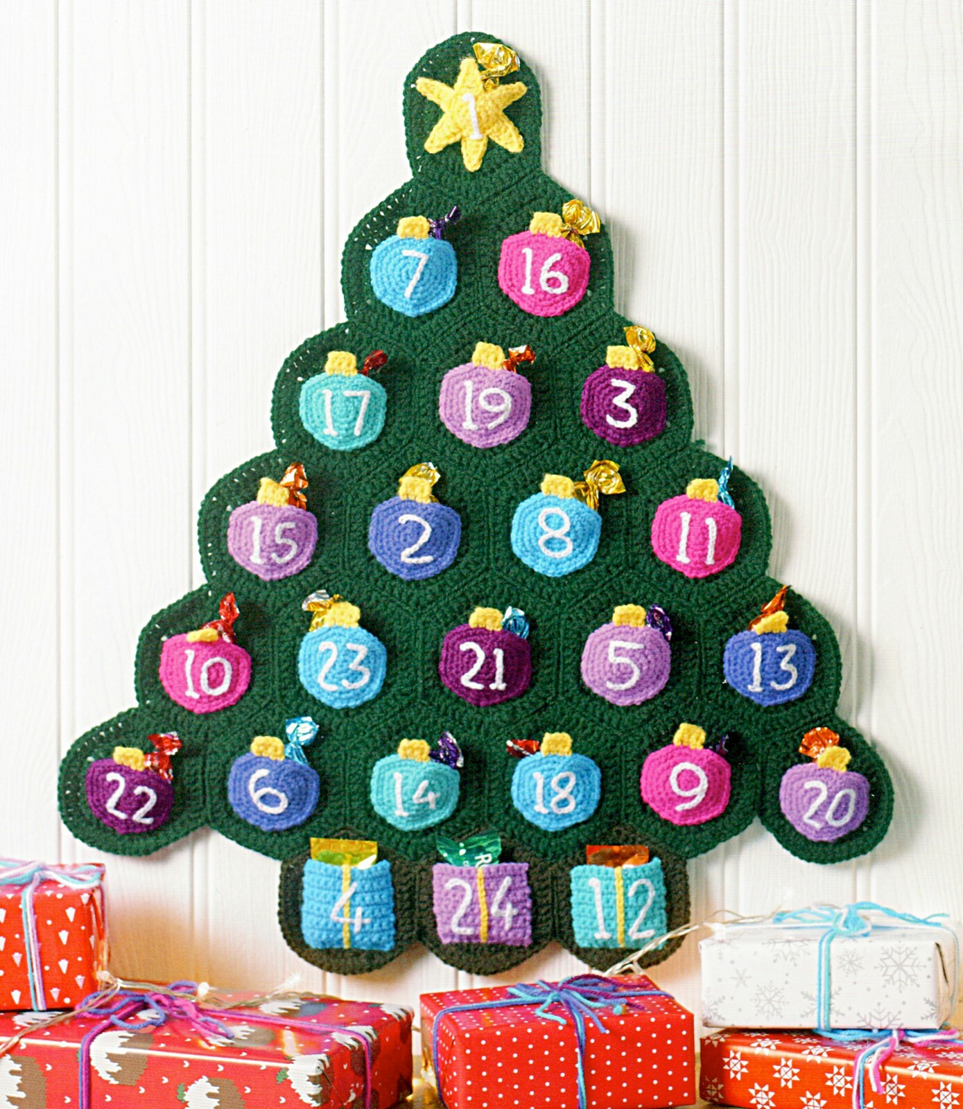 Crochet Pattern - Christmas Advent Calendar Tree C113 | eBay