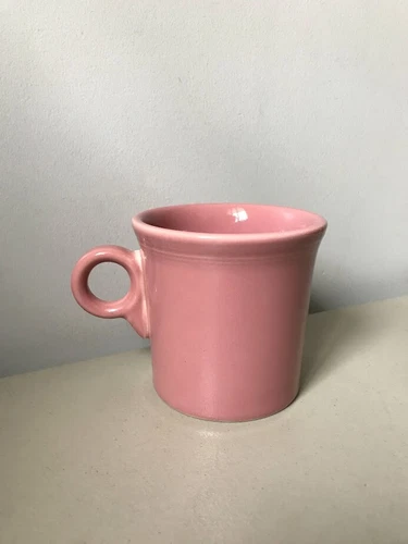 Fiesta Rose Pink O Ring Handle Mug Fiestaware Homer Laughlin Excellent