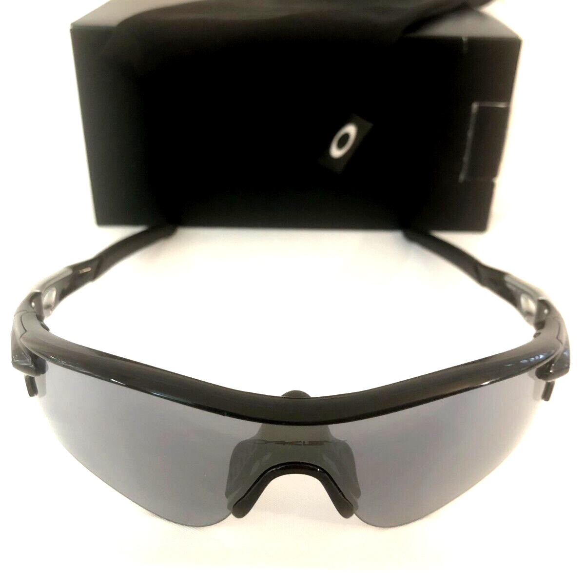 RARE OAKLEY RADARLOCK PATH SUNGLASSES  Black & Silver w/ Slate Iridium Lens A77 image 4