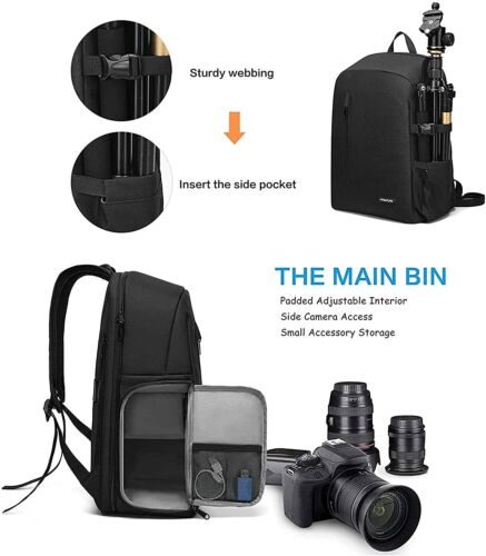 15-16 inch Camera Backpack Bag DSLR/SLR/Mirrorless Photography 3 Layers Tactical - Picture 92 of 163