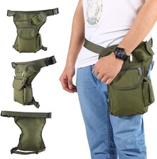 VBIGER Drop Leg Bag Canvas Tactical Thigh Bag Camping Hiking Bicycling