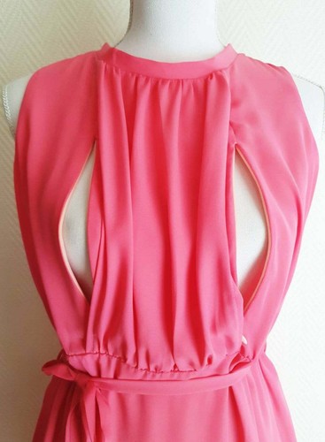 Clearance Sales!! Stylish Practical Maternity Breastfeeding 2in1 Dress Hot Pink - Picture 3 of 6