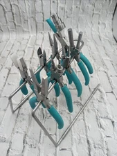 8Pcs-Jewelry Pliers Set with Stand, Needle Nose, Snap Ring, Earring Making Kit
