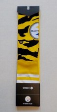 PITTSBURGH STEELERS NFL MEN'S STANCE TIGERSTRIPE SOCKS MEDIUM 6-8 1/2 NWT