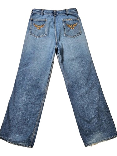 Vintage 60s 70s Mr.Leggs Tie Dye Bell Bottom Flare Jeans Hippie 