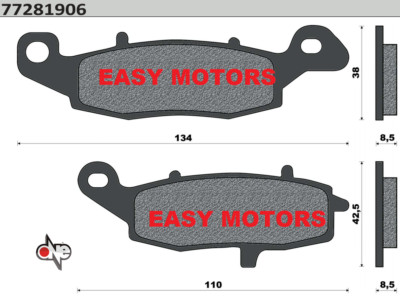 PAAR BREMSBELÄGE VORNE FÜR SUZUKI GSR 750 (SATTEL RECHTS) 11->
