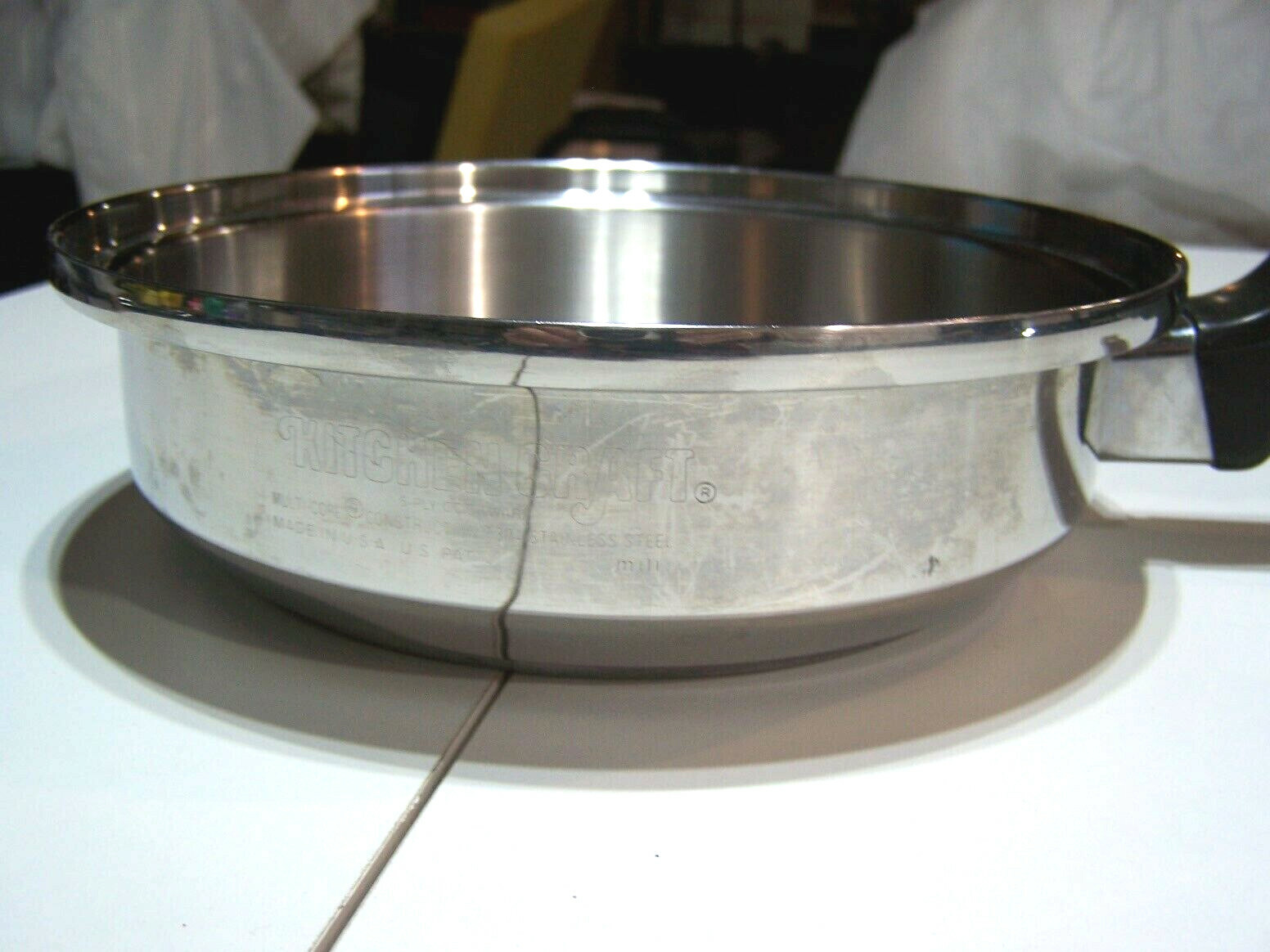 Vtg Kitchen Craft Skillet Sauce Pan West Bend T304 Stainless 5 Ply