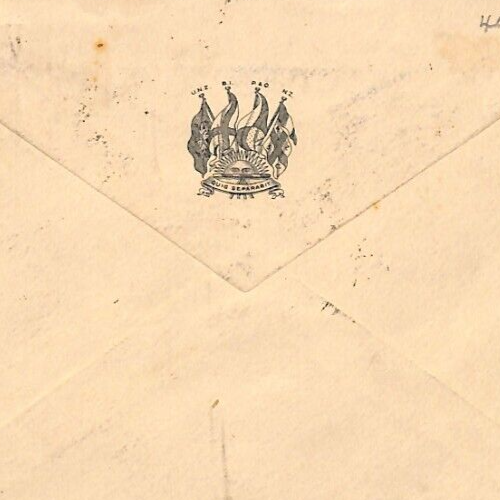 GIBRALTAR KGV Air Mail 3d SINGLE FRANKING 1934 Shipping Crest Cover Surrey YW40 - Picture 4 of 12