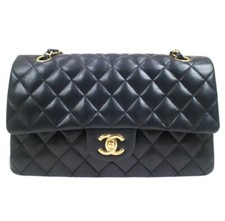 CHANEL Classic Double Flap Medium Shoulder Bag 11838329 Black Lambskin 43006