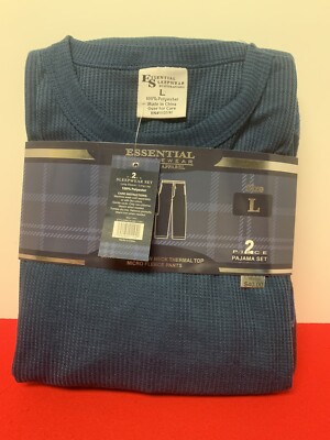 Men s Essential Loungewear 2 Piece Sleepwear Set-Size Large-New With Tags