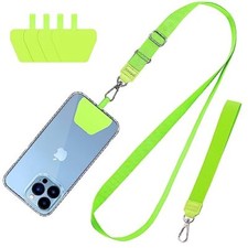 Phone Lanyard 2 Pack-1 Adjustable Neck Strap,1 Wrist Strap,4 Green
