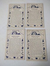 4 Vintage 1925 Horroscope Reading Cards  Exhibit Supply Co. Chicago