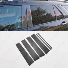 6Pcs PVC Carbon Fiber Pillar Post Cover Door Trim For Ford Explorer 2020-2023