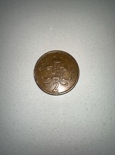 1980 2 New Pence Queen Elizabeth II UK Bronze Coin - Error Coin