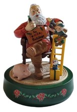 Coca Cola Mechanical Santa Claus with Elf Coin Bank 2nd in Series-1994