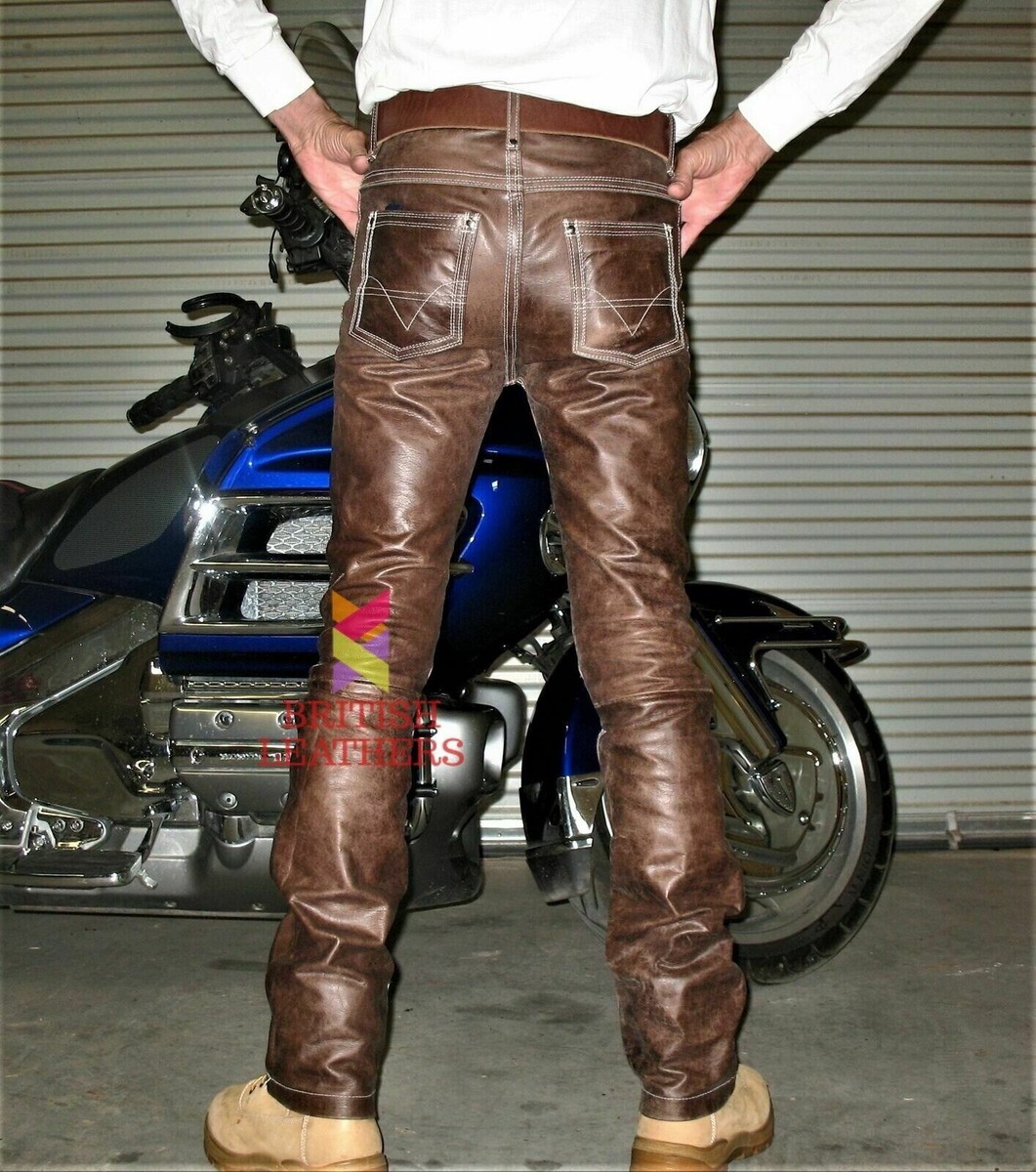 LEVI'S × Norton / horse leather pants Mens Leather Jeans
