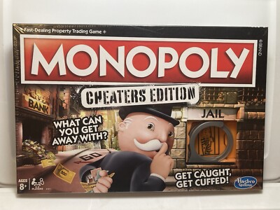 Monopoly Cheater's Edition Board Game (Hasbro, 2017) Handcuffs FACTORY SEALED