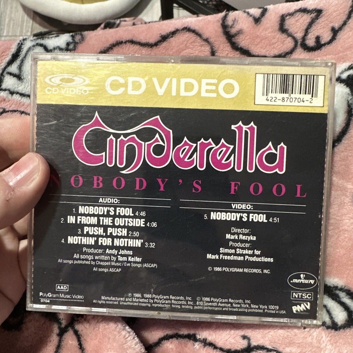 シンデレラ/ノーバディーズ・フール★超希少CD-VIDEO★帯あり シンデレラ/ノーバディーズ・フール☆超希少CD-VIDEO☆帯あり