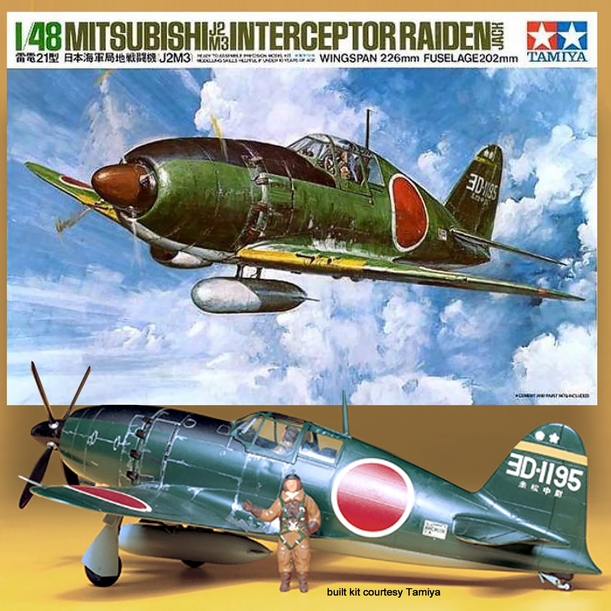 TAMIYA 1/48 MITSUBISHI J2M3 ITERCEPTOR RAIDEN (LIGHTNING) *CODE