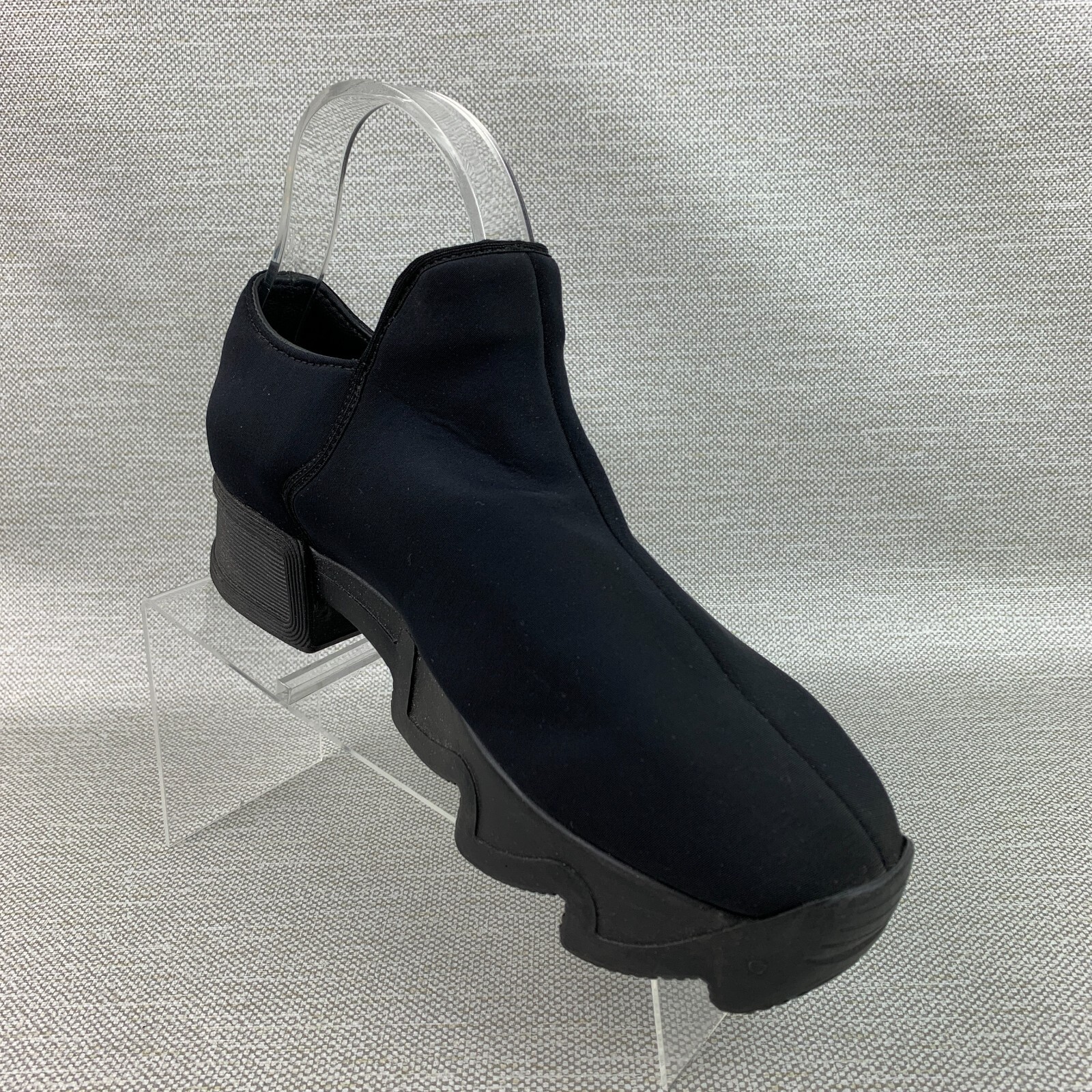 SAOLA iRi WES Sneaker Nero Neoprene Elasticizzato Basso Platform Suola Ondulata EU38.5 US8.5