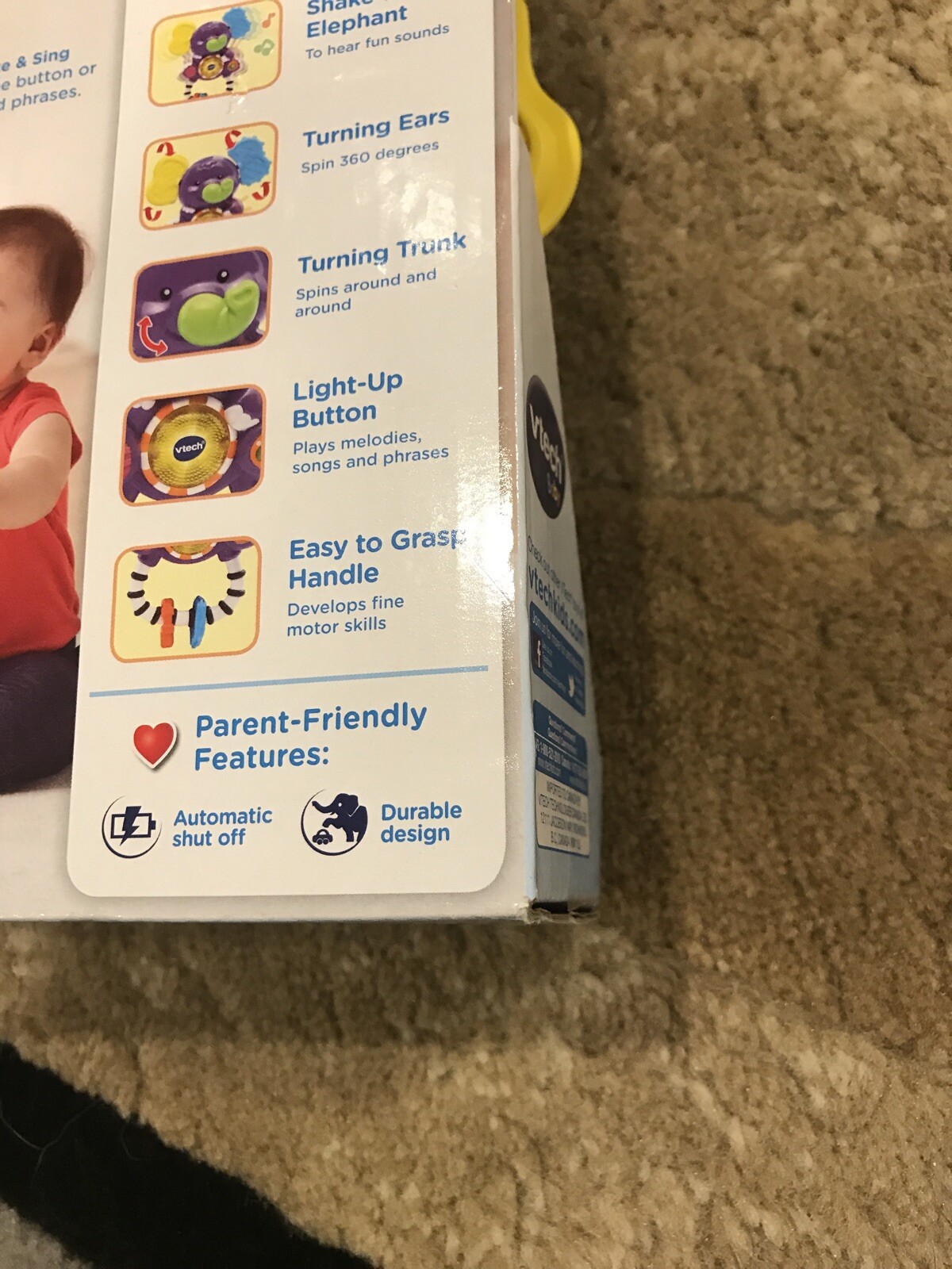 vtech shake & sing elephant rattle