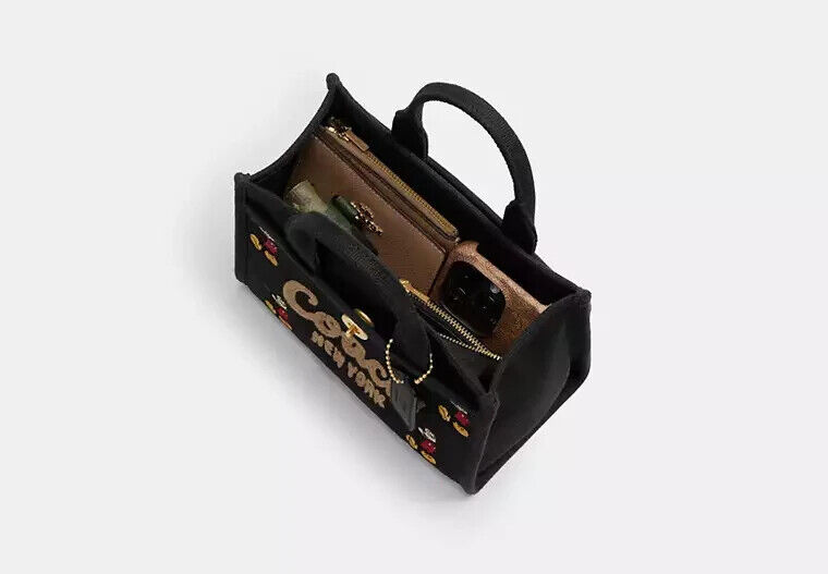 ❤️ Disney x COACH 2way Cargo Tote Bag 20 CAF76 Black ❤️ Disney x COACH 2way Cargo Tote Bag 20 CAF76 Black