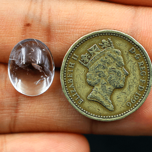 Certified Natural White Tourmaline 7.57 Cts High Quality Oval Cabochon Gemstone - Picture 2 of 9