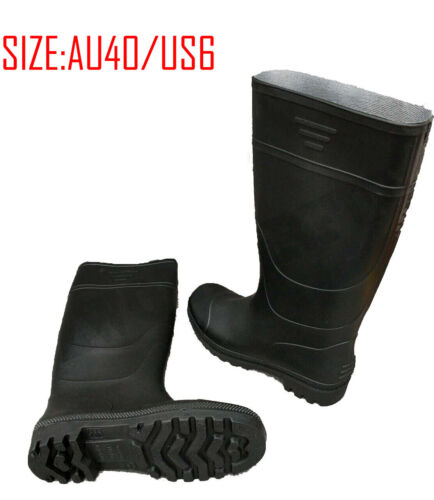 Gumboots Water Gum Boots long knee Soft Rain Boots Black gumboot Euro 39 to 47 - Picture 8 of 15
