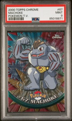 Machoke # 67 - TOPPS CHROME T.V. Pokemon Card - PSA 9 MINT | eBay