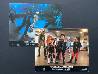 Michael Jackson - Two ''Moonwalker'' U.S. Lobby Cards 10'' x 8'' 1988