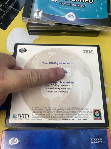 IBM WORLD BOOK 1998 & 1999 ENCYCLOPEDIA DELUXE EDITION Pc Cd-rom w/ key number - Picture 5 of 12