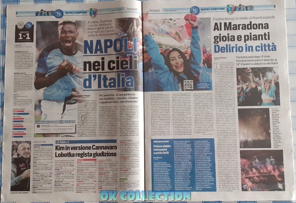 Gazzetta Dello Sport – 05/05/2023 – Napoli Campione D'Italia – Neuf